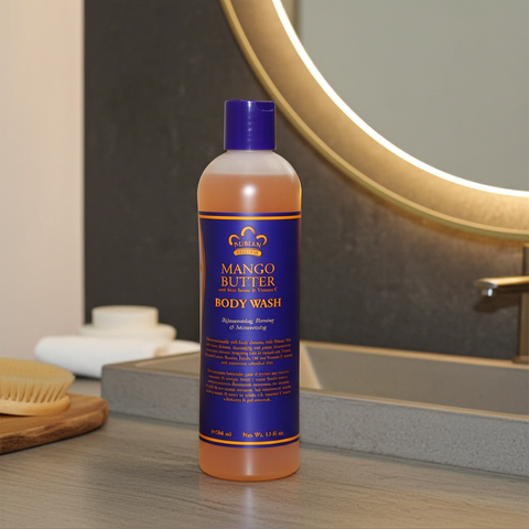 Mango Butter Body Wash liquid cleanser for bathing, daily cleansing, and soft skin care.