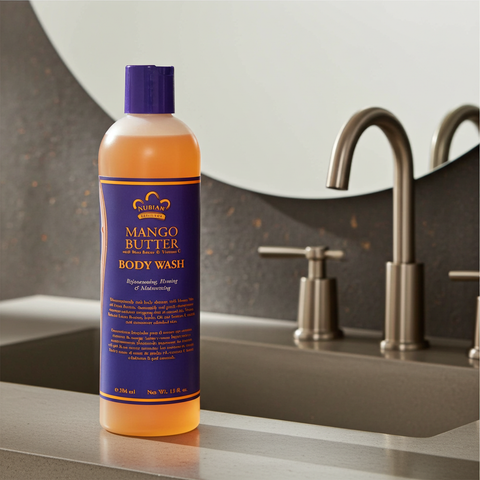 Mango Butter Body Wash shower gel for moisturizing, cleansing, and dry skin care.