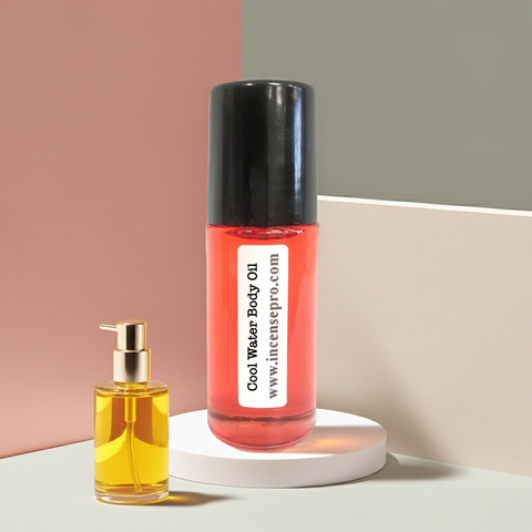 Cool Water Body Oil (M) body oil bottle for personal fragrance, skin hydration, and everyday grooming.