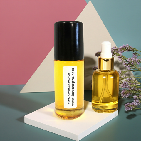 Creed Aventus men’s body oil bottle for hydrating skin, softening the body, and luxury scent use.
