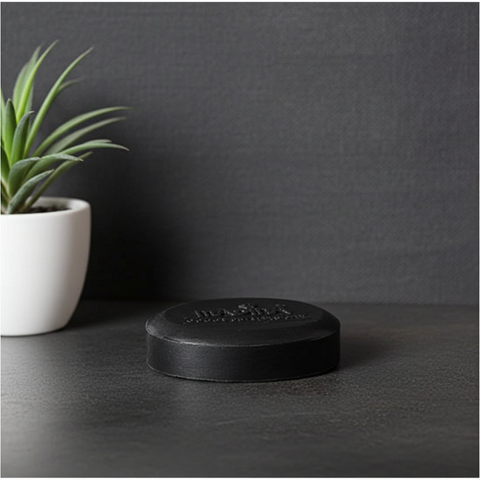 Moisturizing African black soap with cocoa butter and vitamin E for soft smooth skin