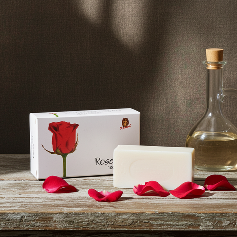 Natural Rose Soap moisturizing bar for cleansing, skin-softening care, and regular bathing.