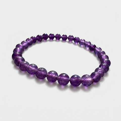 Natural Amethyst Bracelet (6–8mm) - Incense Pro (Image 2)
