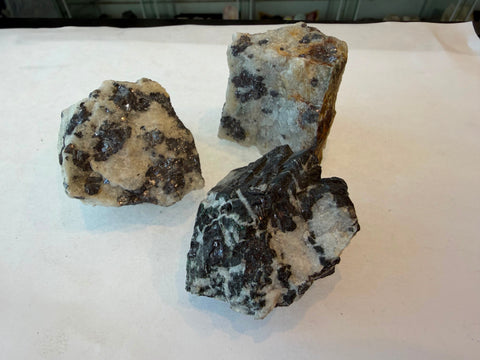 Natural Galena lead ore specimen with cubic metallic crystals