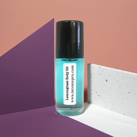 Lemongrass Body Oil unisex skin conditioning oil for moisturizing, softening, and refreshing the body after bathing.