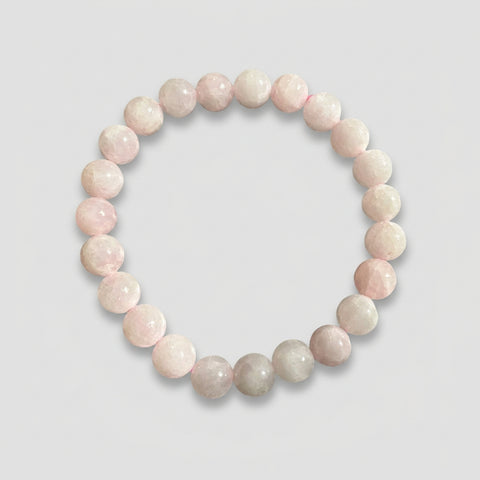 Natural Rose Quartz Bracelet – 8mm Round Beads - Incense Pro (Image 3)