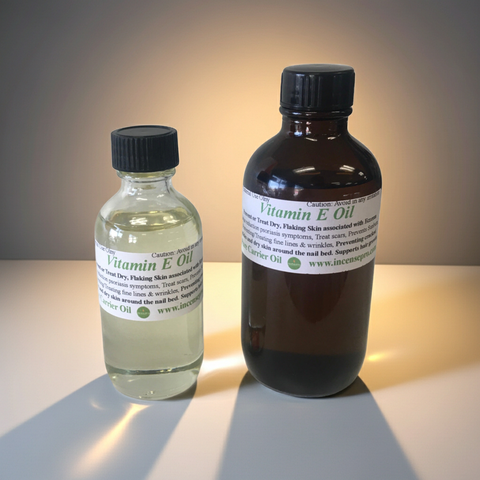 Natural Vitamin E carrier oil with dropper for beauty use