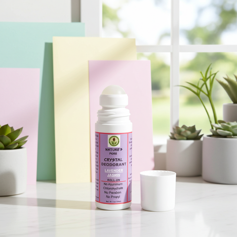Nature's Pure fresh roll on deodorant for daily odor protection.
