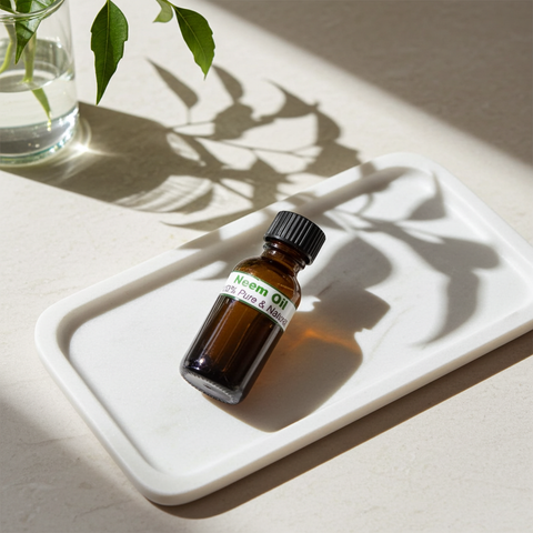 Neem Essential Oil in a bottle for natural skincare and hair care