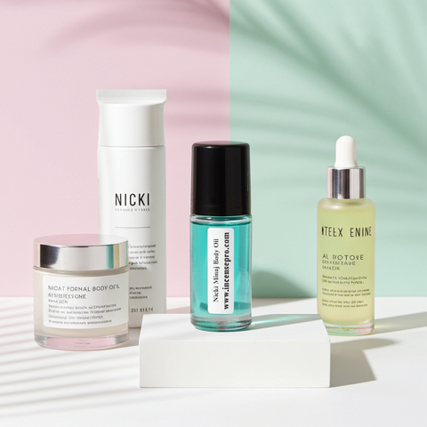 Nicki Minaj women’s body oil in bottle form for softening skin, adding scent, and everyday beauty use.