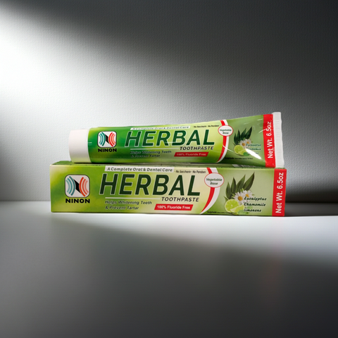 Ninon Essential Toothpaste tube for daily use, cavity prevention, and maintaining clean teeth.