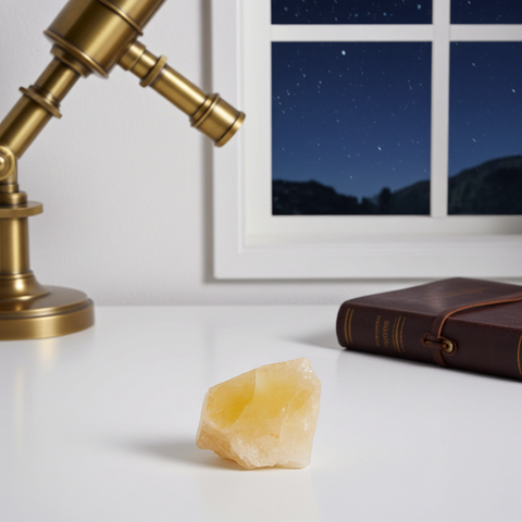 Orange Calcite healing crystal for chakra balancing, meditation, and daily energy cleansing.