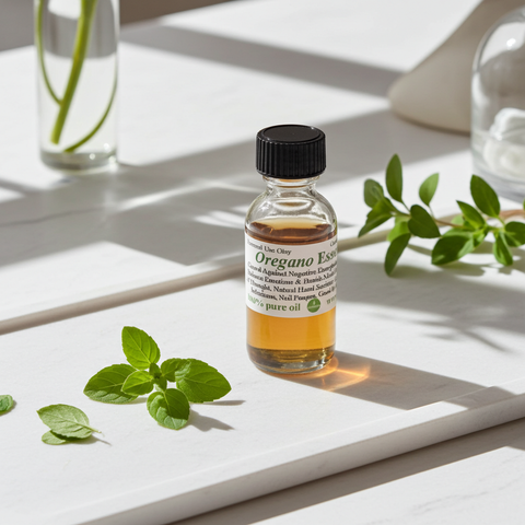 Pure Oregano Essential Oil with a fresh, herbaceous botanical aroma