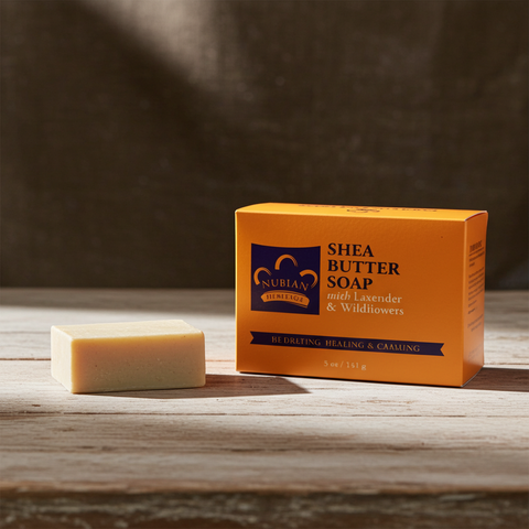 Organic Shea Butter body soap bar for nourishing skin, shower use, and gentle cleansing.
