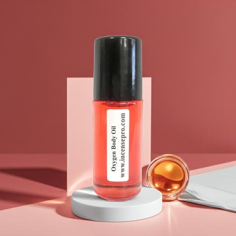 Oxygen Body Oil (W) bottle body oil for nourishing dry skin, enhancing softness, and regular body massage use.