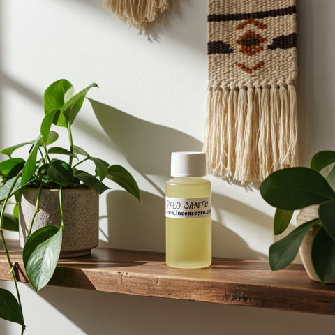 Palo Santo Burning Oil with a warm, woody aroma for use in oil burners, aroma lamps, and home fragrance.