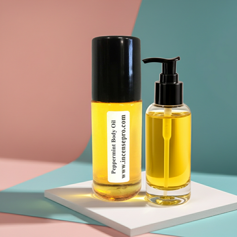 Peppermint Body Oil unisex body moisturizer oil for refreshing skin, locking in moisture, and daily body nourishment.