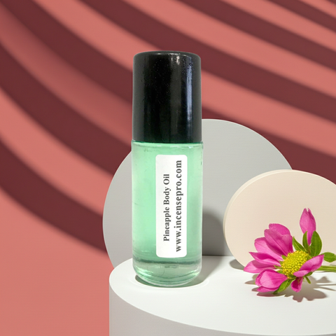 Pineapple Body Oil unisex scented body oil bottle for hydrating skin, layering tropical fragrance, and everyday use.
