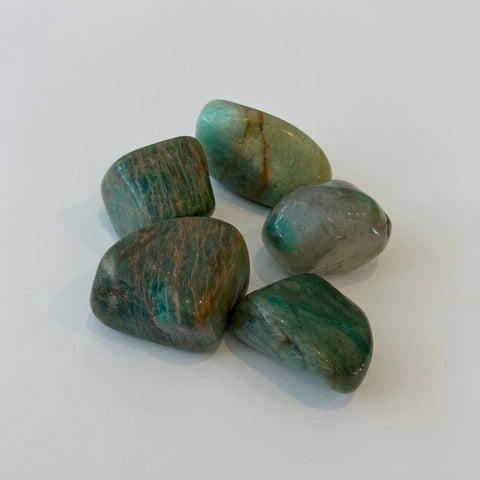 Polished Amazonite Tumbled Stone Blue Green Crystal - Incense Pro (Image 4)
