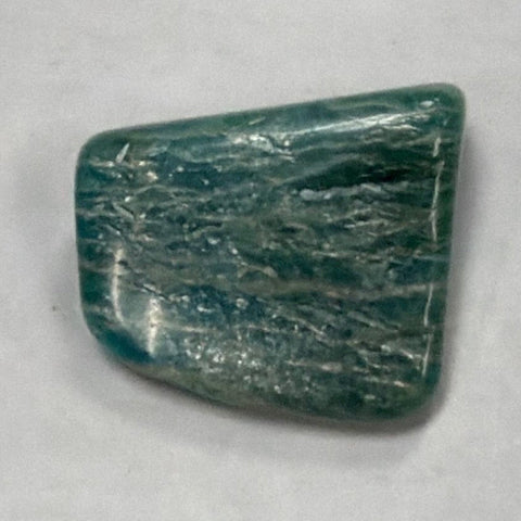 Polished Blue Apatite pocket stone for carrying during meditation, focus work, and personal energy support.
