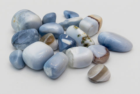 Polished Blue Opal Tumbled Stone Natural Crystal - Incense Pro (Image 3)