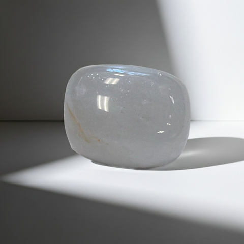 Polished Clear Quartz crystal stone for mindfulness practice, altar display, crystal grids, and home décor.