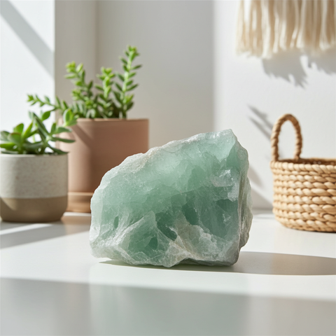 Polished Green Calcite tumbled stone for calming practice, chakra work, and daily crystal use.