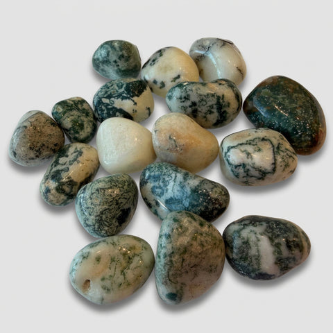 Polished Moss Agate Stone Green Tumbled Crystal - Incense Pro (Image 3)