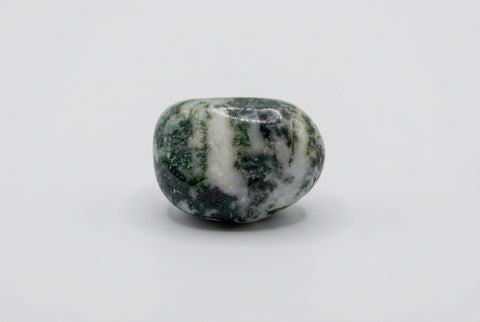 Polished Moss Agate Stone Green Tumbled Crystal - Incense Pro