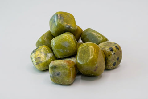 Polished Olive Jade Tumbled Stone Natural Crystal - Incense Pro (Image 2)