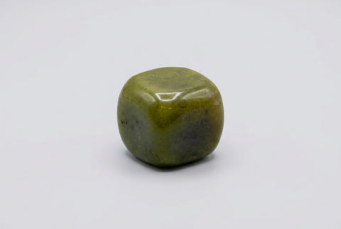 Polished Olive Jade Tumbled Stone Natural Crystal - Incense Pro (Image 3)