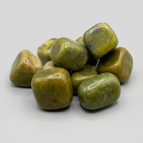 Polished Olive Jade Tumbled Stone Natural Crystal - Incense Pro
