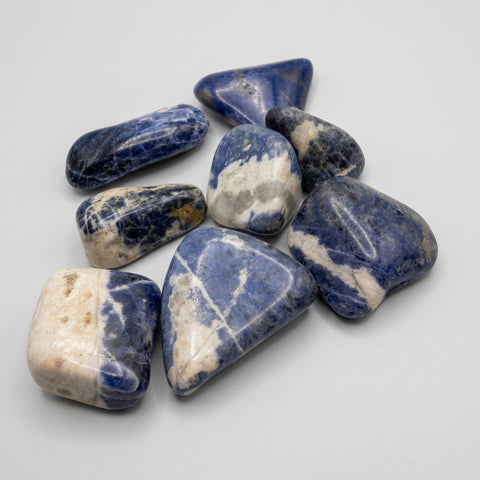 Polished Sodalite Tumbled Stone Blue Crystal - Incense Pro (Image 2)