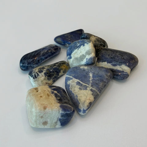 Polished Sodalite Tumbled Stone Blue Crystal - Incense Pro (Image 3)