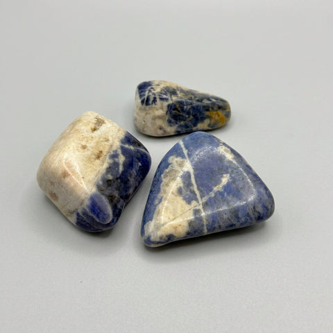 Polished Sodalite Tumbled Stone Blue Crystal - Incense Pro
