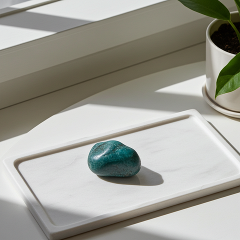 Stabilized Turquoise tumbled stones for crystal healing, meditation, and spiritual practice.