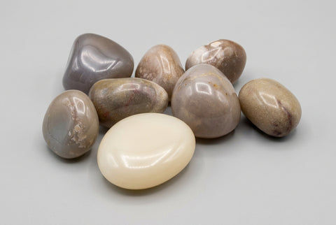 Polished Tan Chalcedony Stone Tumbled Crystal - Incense Pro