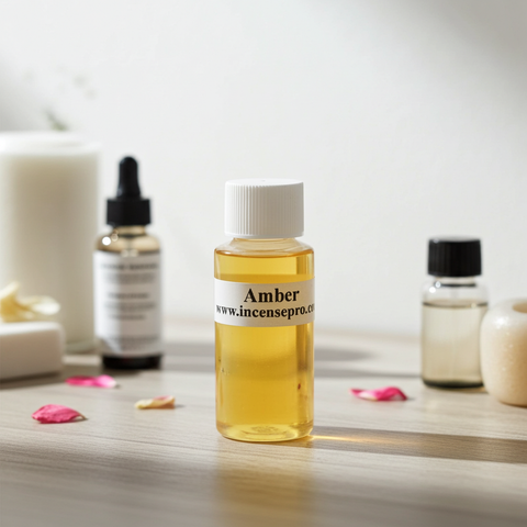 Premium Amber Burning Oil with a rich, warm, and long-lasting aromatic fragrance