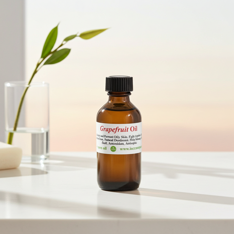 Premium grapefruit carrier oil bottle with elegant and minimal packaging.