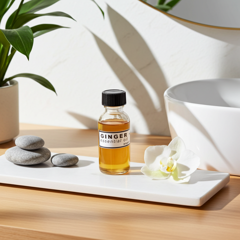 Pure ginger essential oil for aromatherapy use