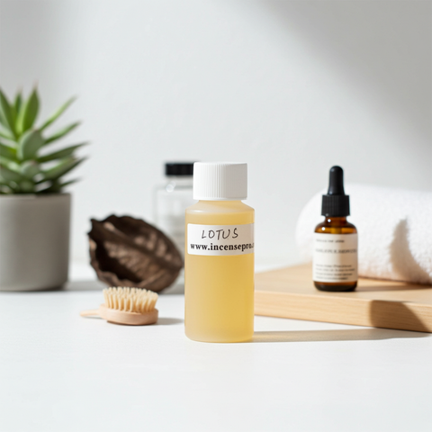 Pure Lotus Burning Oil with a soft floral scent for oil burners and aroma diffusers.