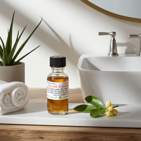 Pure Neroli essential oil with a sweet floral citrus aroma
