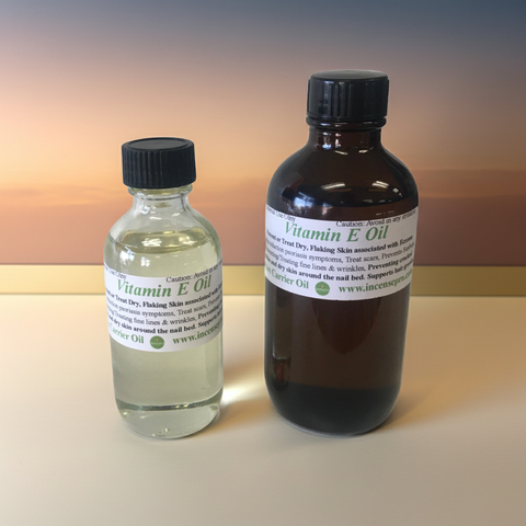 Pure Vitamin E carrier oil bottle for skin and hair care