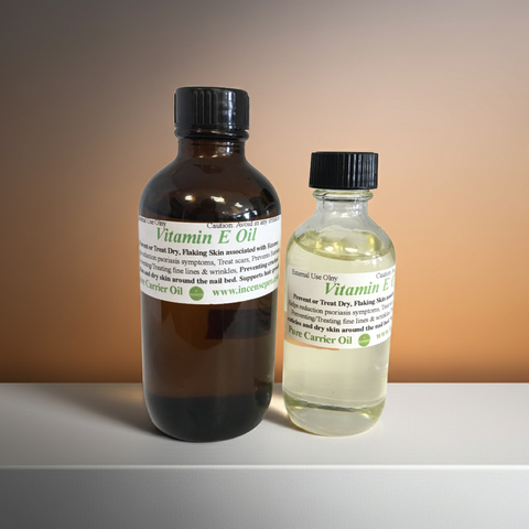 Pure Vitamin E oil bottle for skin and hair care