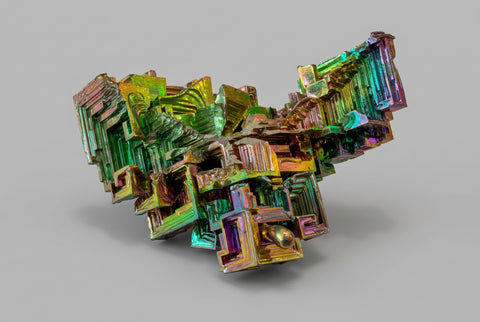 Rainbow Bismuth Crystal Lab-Grown Specimen - Incense Pro