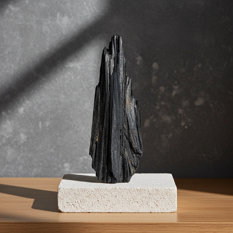 Raw Black Kyanite crystal branch stone for meditation, energy balancing, and altar use.
black-kyanite-branch-crystal-raw-stone