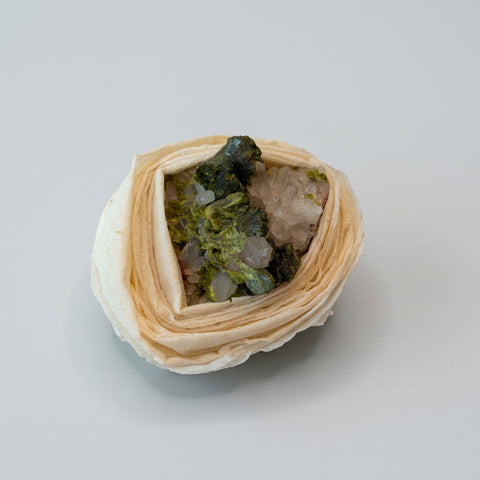 Raw Epidote with Quartz Natural Crystal Specimen - Incense Pro (Image 2)
