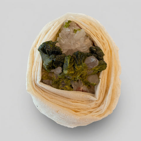 Raw Epidote with Quartz Natural Crystal Specimen - Incense Pro (Image 4)