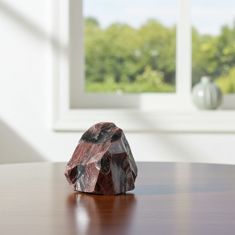 Red Jasper cluster natural stone specimen for crystal display, grounding practice, and energy work.