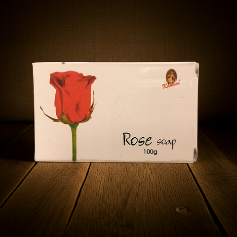 Rose scented Natural Rose Soap bar for gentle cleansing, bathing, and everyday skincare.